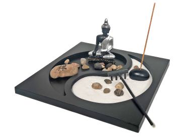 Zen - Garten mit Yoga Figur YinYang Zeichen Fengshui Nr:YH 173